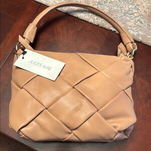 Jules Kae Beige Woven Women's Bag